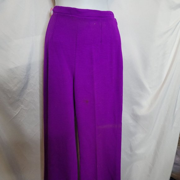 Purple Polyester Pants Suit Vest 2 Piece Sir Gal Norben No Size Tag Approx Small - Picture 8 of 16